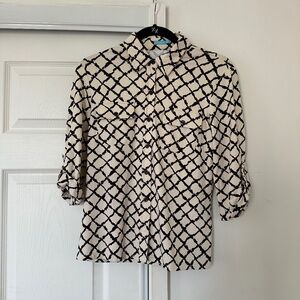 Cream & black J McLaughlin top